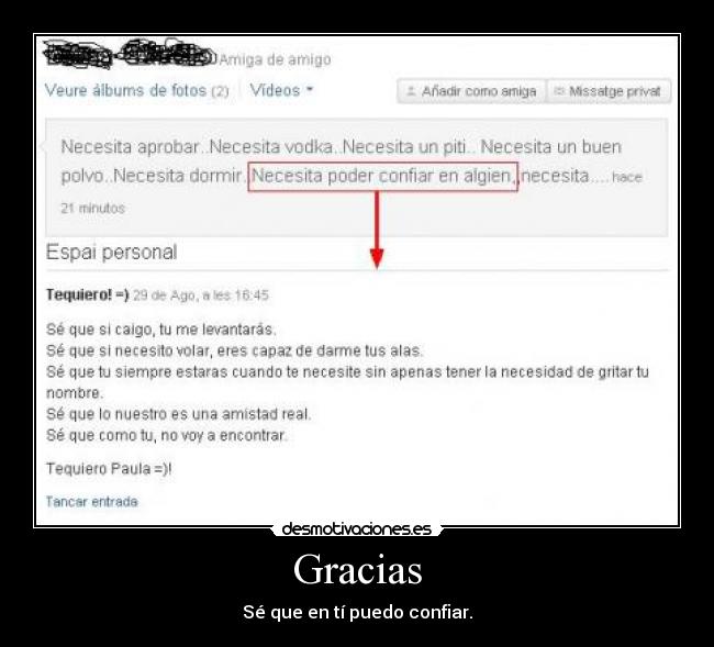 Gracias - S� que en t� puedo confiar.