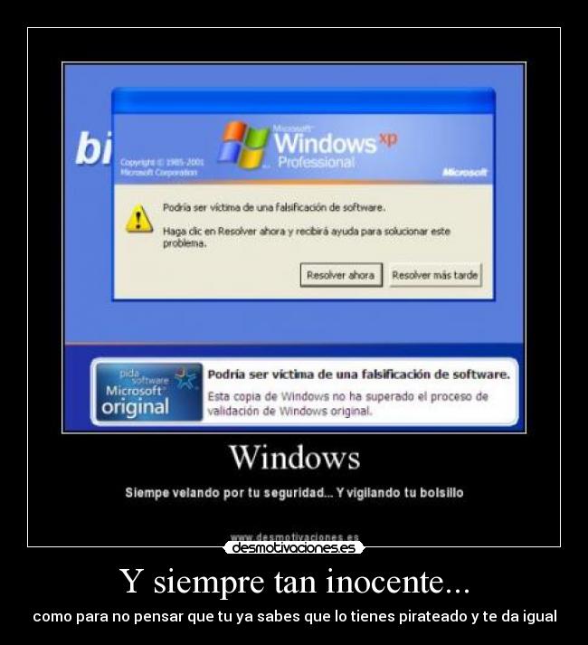 Y siempre tan inocente... - 