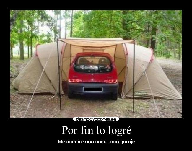carteles casa con garaje desmotivaciones