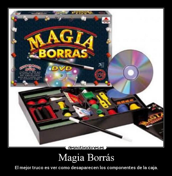 carteles magia borras desaparecer componentes caja desmotivaciones