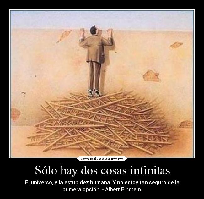 Sólo hay dos cosas infinitas -