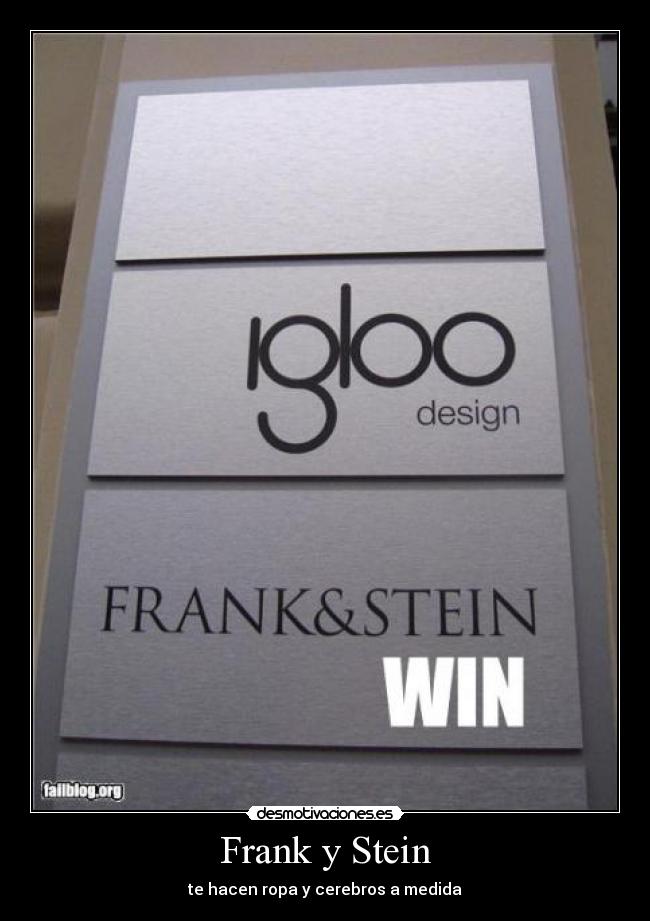 Frank y Stein - te hacen ropa y cerebros a medida