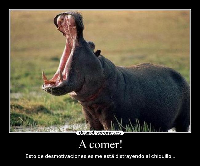 A comer! - Esto de desmotivaciones.es me está distrayendo al chiquillo...