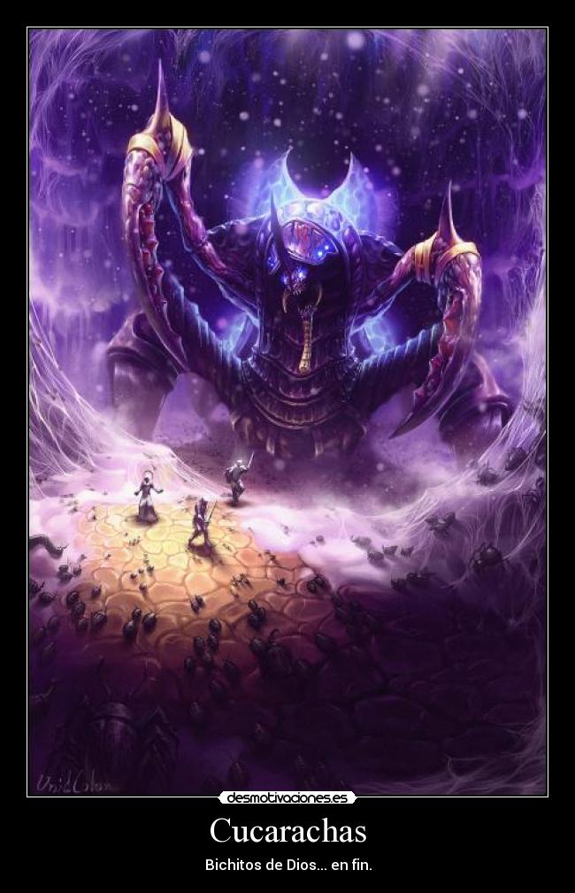 carteles wow world warcraft cucarachas bicho dios chuck norris pokemon lol desmotivaciones