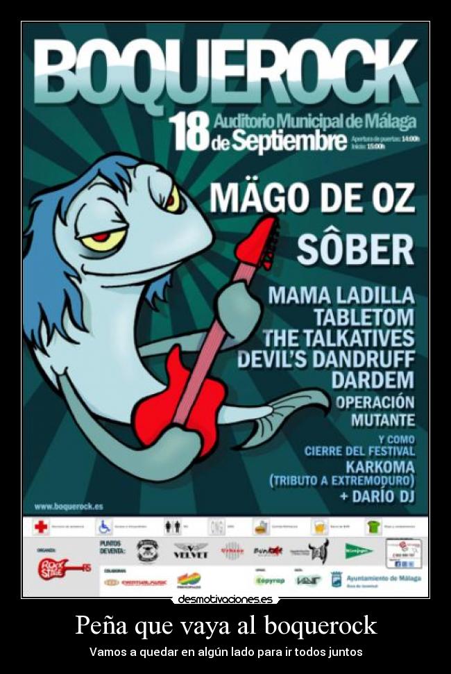 carteles boquerock malaga pena concierto desmotivaciones