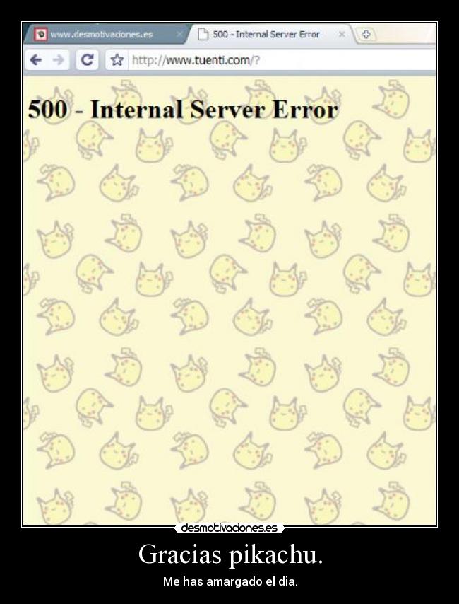 carteles tuenti error fallo internet pikachu desmotivaciones