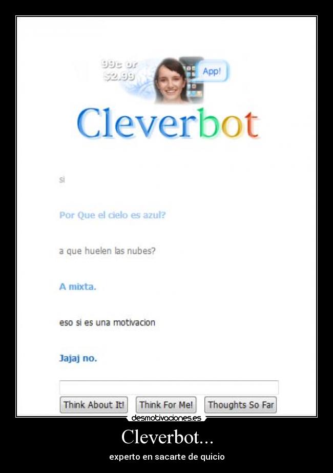 Cleverbot... - experto en sacarte de quicio