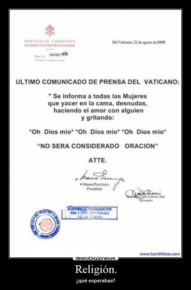 Religión. - ¿qué esperabas?