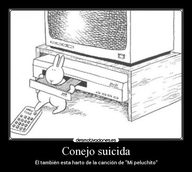 carteles conejo suicida desmotivaciones