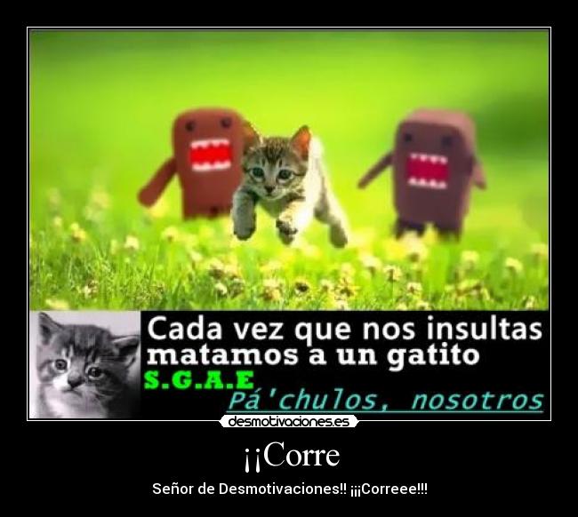 carteles corre senor desmotivaciones gatosgae sgaeur sgae chulos desmotivaciones