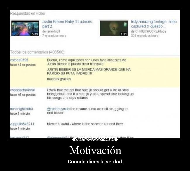 carteles justin bieber mierda mas grande que cagado puta madre desmotivaciones