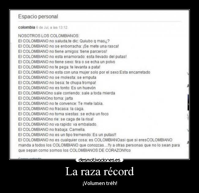 La raza récord -