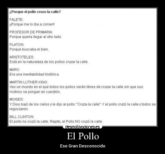 El Pollo - Ese Gran Desconocido