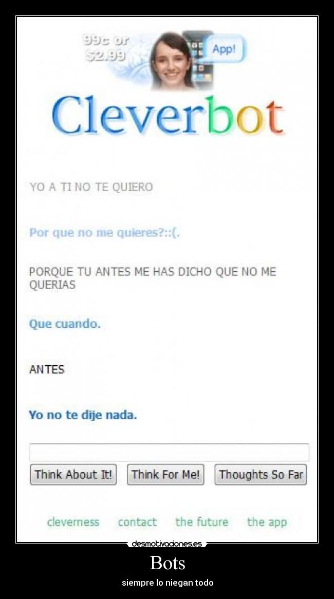 Bots - siempre lo niegan todo