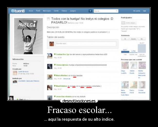 Fracaso escolar... - ... aquí la respuesta de su alto indice.