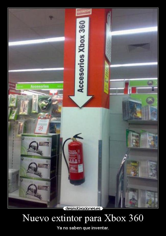 Nuevo extintor para Xbox 360 - Ya no saben que inventar.