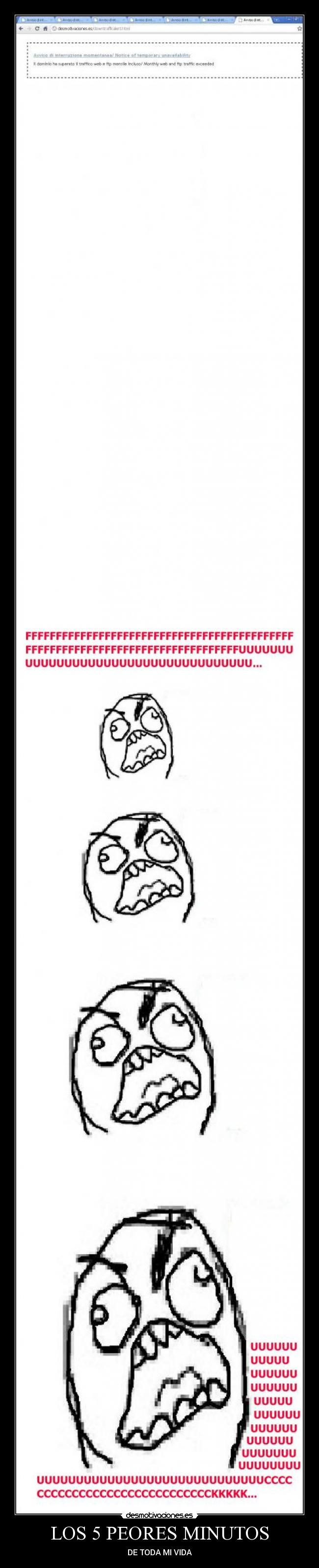 carteles los cinco peor peores minutos de toda mi vida desmotivaciones
