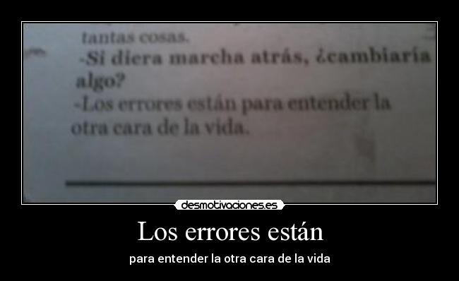 Los errores están - 