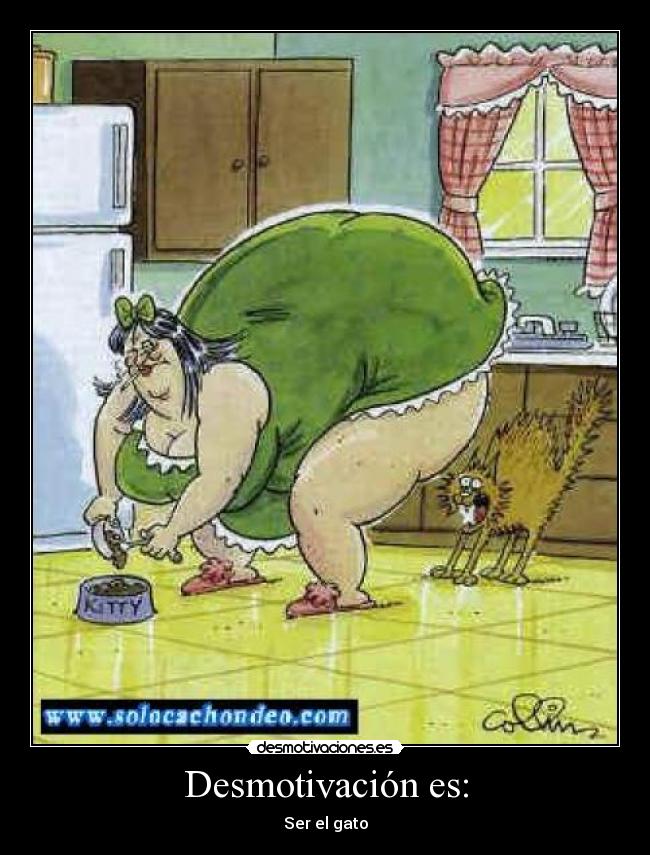 Desmotivación es: - Ser el gato