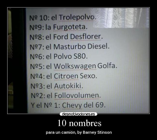 10 nombres - 