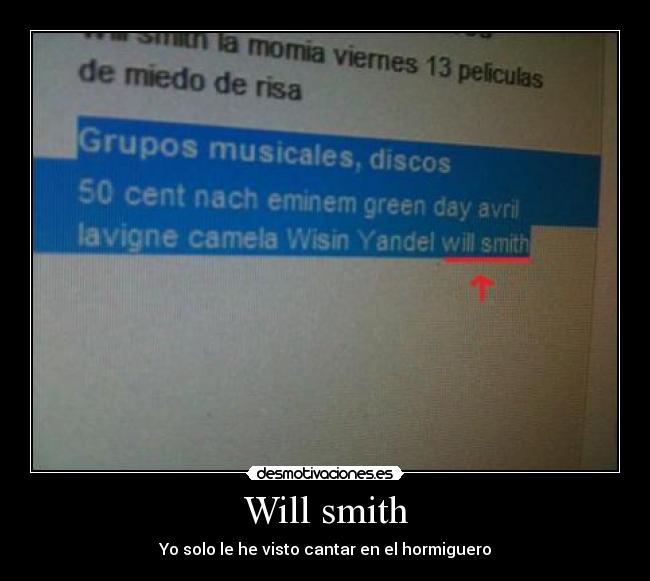 Will smith - Yo solo le he visto cantar en el hormiguero