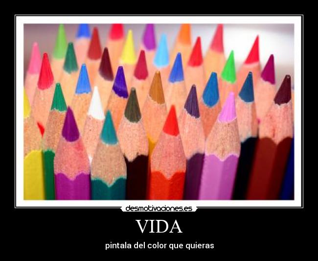 carteles vida vida pintar colores desmotivaciones