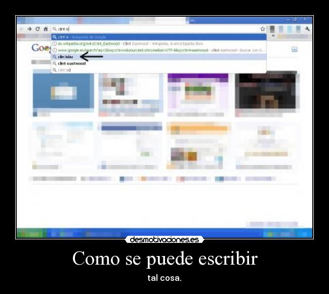 Como se puede escribir - tal cosa.