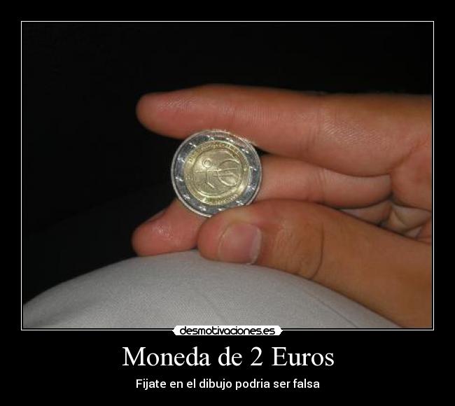 Moneda de 2 Euros - Fijate en el dibujo podria ser falsa
