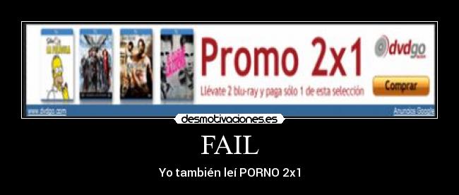 FAIL - Yo también leí PORNO 2x1