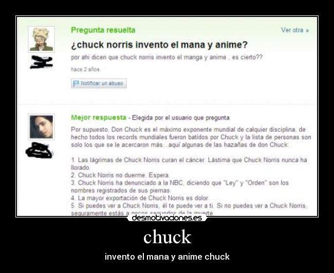 carteles invento mana anime chuck eres ostia desmotivaciones