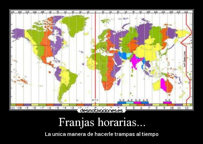 Franjas horarias... - La unica manera de hacerle trampas al tiempo