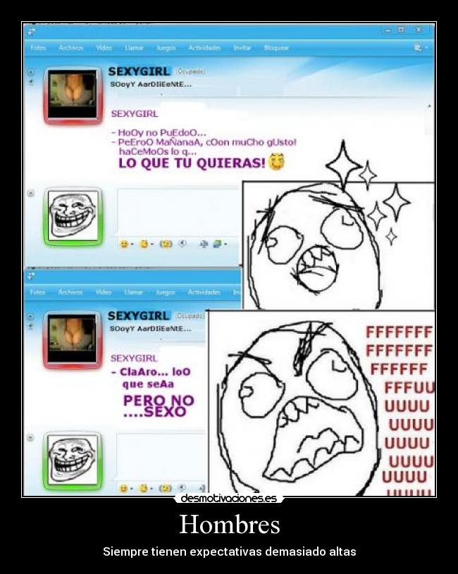 carteles hombres mujeres amor sexo expectativas altas desmotivaciones