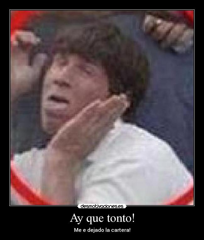 carteles tonto cartera senor tonto desmotivaciones