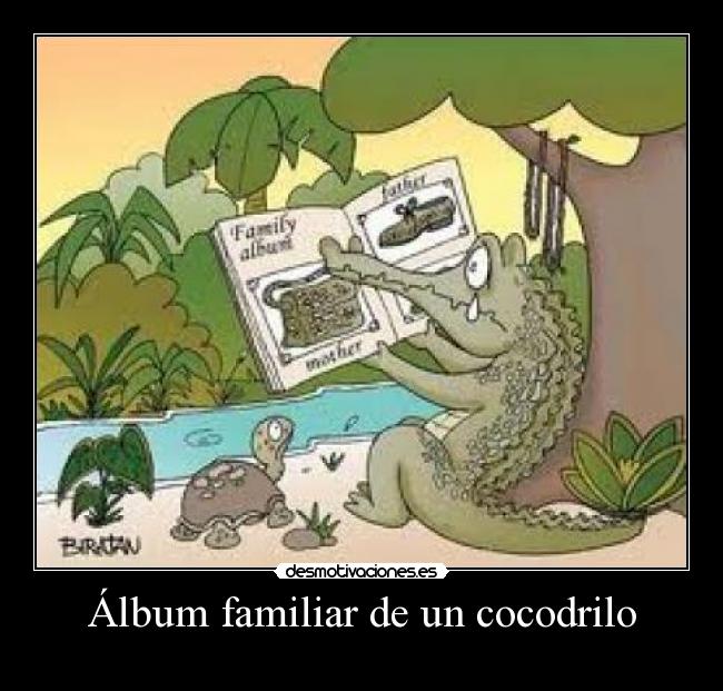 carteles album familiar cocodrilo desmotivaciones