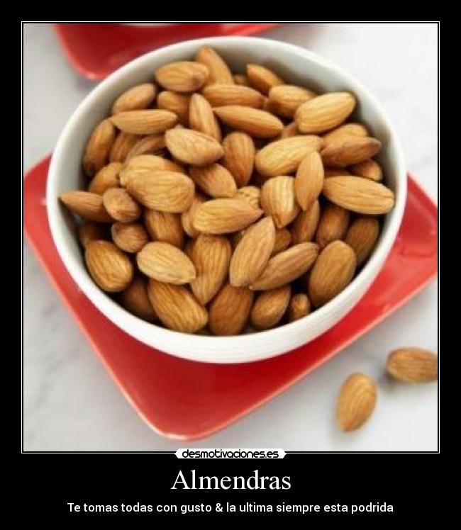 Almendras - Te tomas todas con gusto & la ultima siempre esta podrida