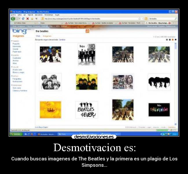 carteles the beatles simpsons desmotivaciones