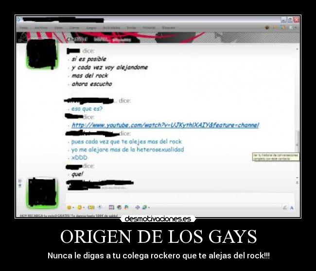 ORIGEN DE LOS GAYS - Nunca le digas a tu colega rockero que te alejas del rock!!!