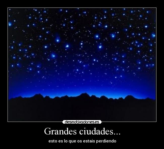 Grandes ciudades... - esto es lo que os estais perdiendo