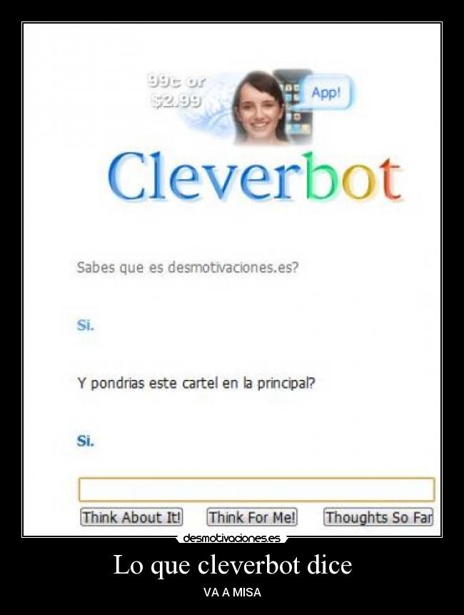 carteles cleverbot desmotivaciones