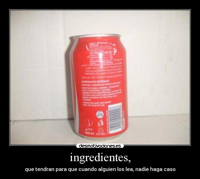 ingredientes, - 