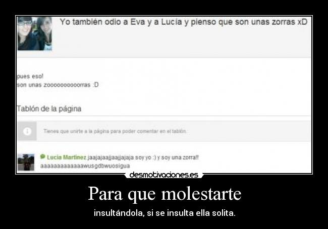 Para que molestarte -