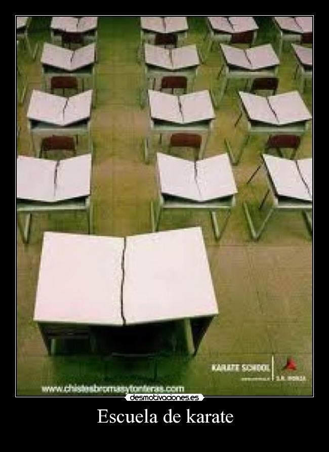 carteles escuela escuela karate desmotivaciones