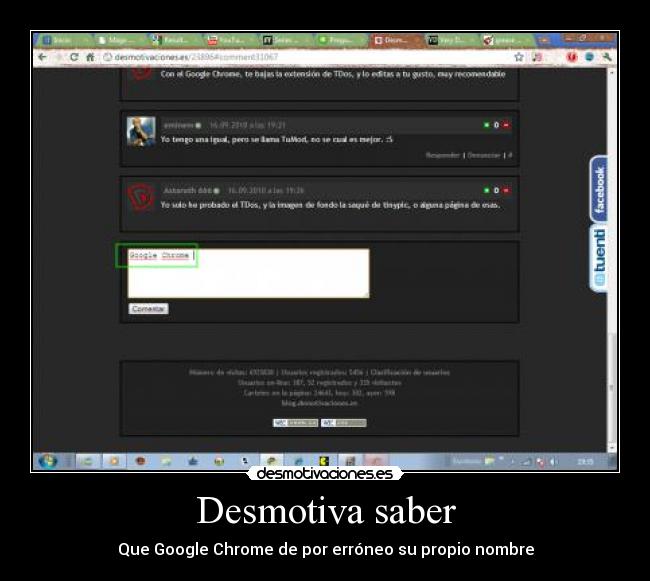 Desmotiva saber -