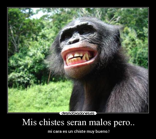 Mis chistes seran malos pero.. -