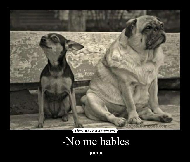 -No me hables - -jumm