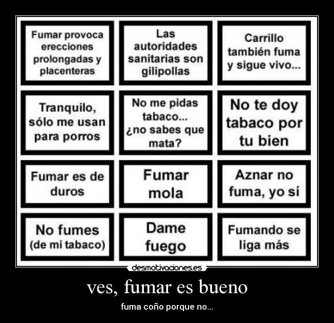 carteles fumar desmotivaciones