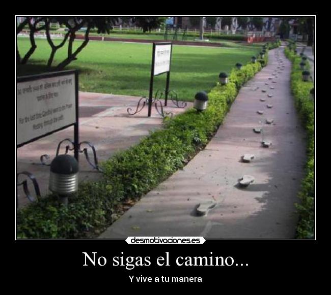 No sigas el camino... - Y vive a tu manera