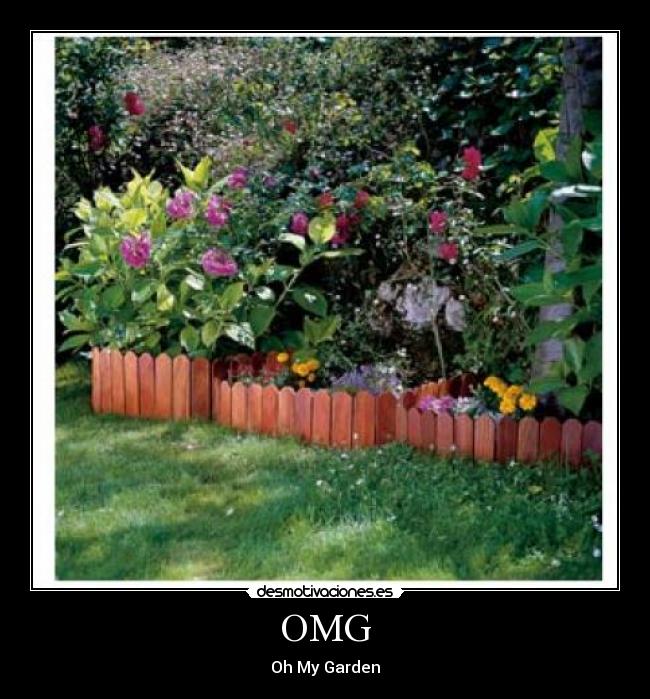 carteles jardin omg dios mio desmotivaciones