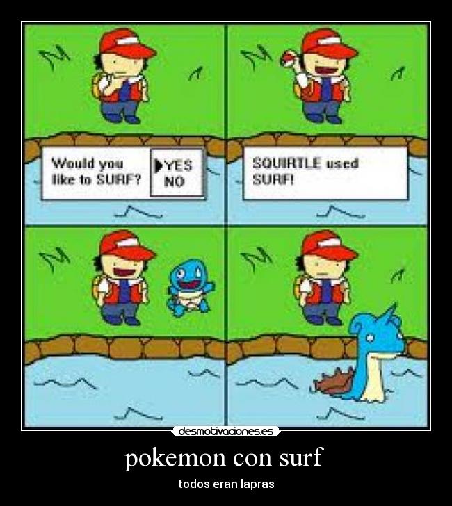 pokemon con surf - todos eran lapras