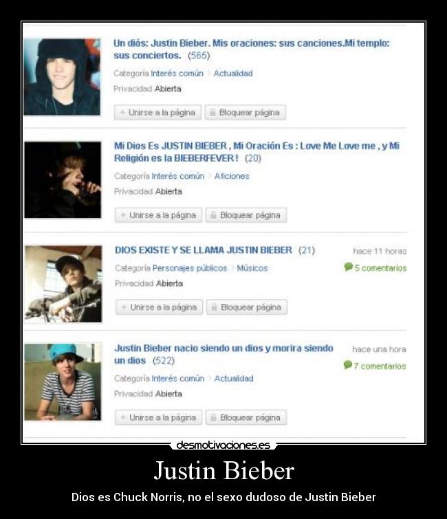 carteles chuck norris dios justin bieber desmotivaciones